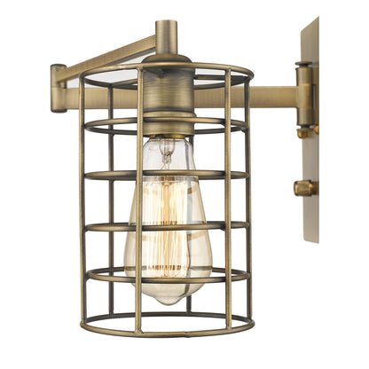 Acclaim Lighting Jett 1-Light Aged Brass Sconce in Aged Brass IN41030AB