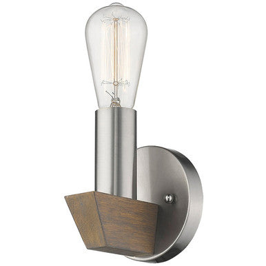 Acclaim Lighting Finnick 1-Light Satin Nickel Sconce in Satin Nickel IN41062SN