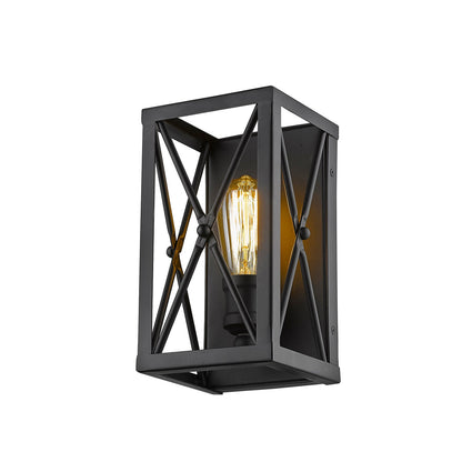 Acclaim Lighting Brooklyn 1-Light Matte Black Sconce  in Matte Black IN41120BK