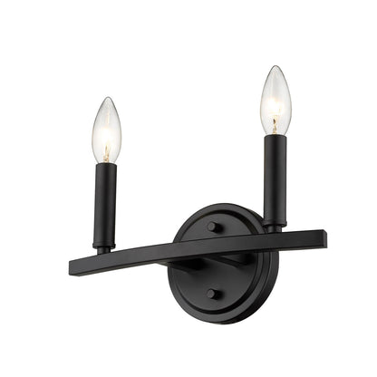 Acclaim Lighting Sawyer 2-Light Matte Black Vanity in Matte Black IN41154BK