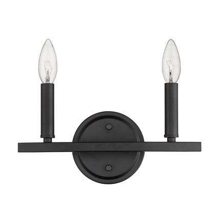 Acclaim Lighting Sawyer 2-Light Matte Black Vanity in Matte Black IN41154BK