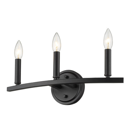 Acclaim Lighting Sawyer 3-Light Matte Black Vanity in Matte Black IN41155BK