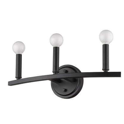 Acclaim Lighting Sawyer 3-Light Matte Black Vanity in Matte Black IN41155BK