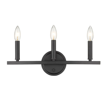 Acclaim Lighting Sawyer 3-Light Matte Black Vanity in Matte Black IN41155BK