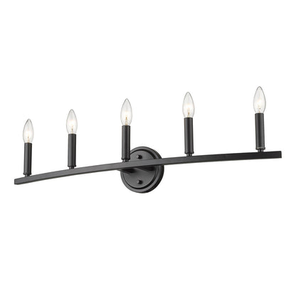 Acclaim Lighting Sawyer 5-Light Matte Black Vanity in Matte Black IN41156BK