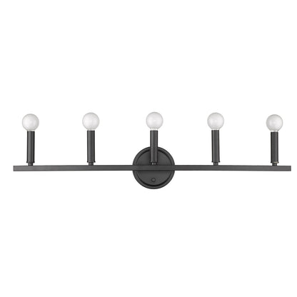 Acclaim Lighting Sawyer 5-Light Matte Black Vanity in Matte Black IN41156BK