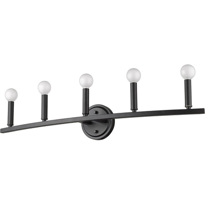 Acclaim Lighting Sawyer 5-Light Matte Black Vanity in Matte Black IN41156BK