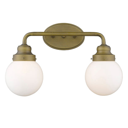 Acclaim Lighting Portsmith 2-Light Raw Brass Vanity in Raw Brass IN41225RB