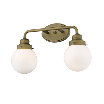 Acclaim Lighting Portsmith 2-Light Raw Brass Vanity in Raw Brass IN41225RB