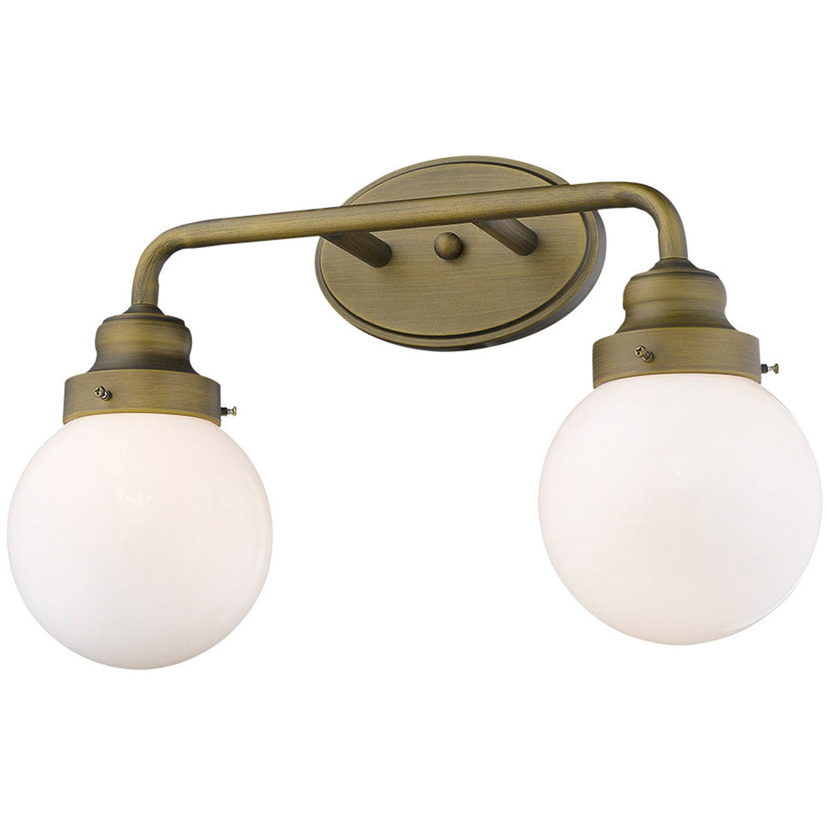 Acclaim Lighting Portsmith 2-Light Raw Brass Vanity in Raw Brass IN41225RB