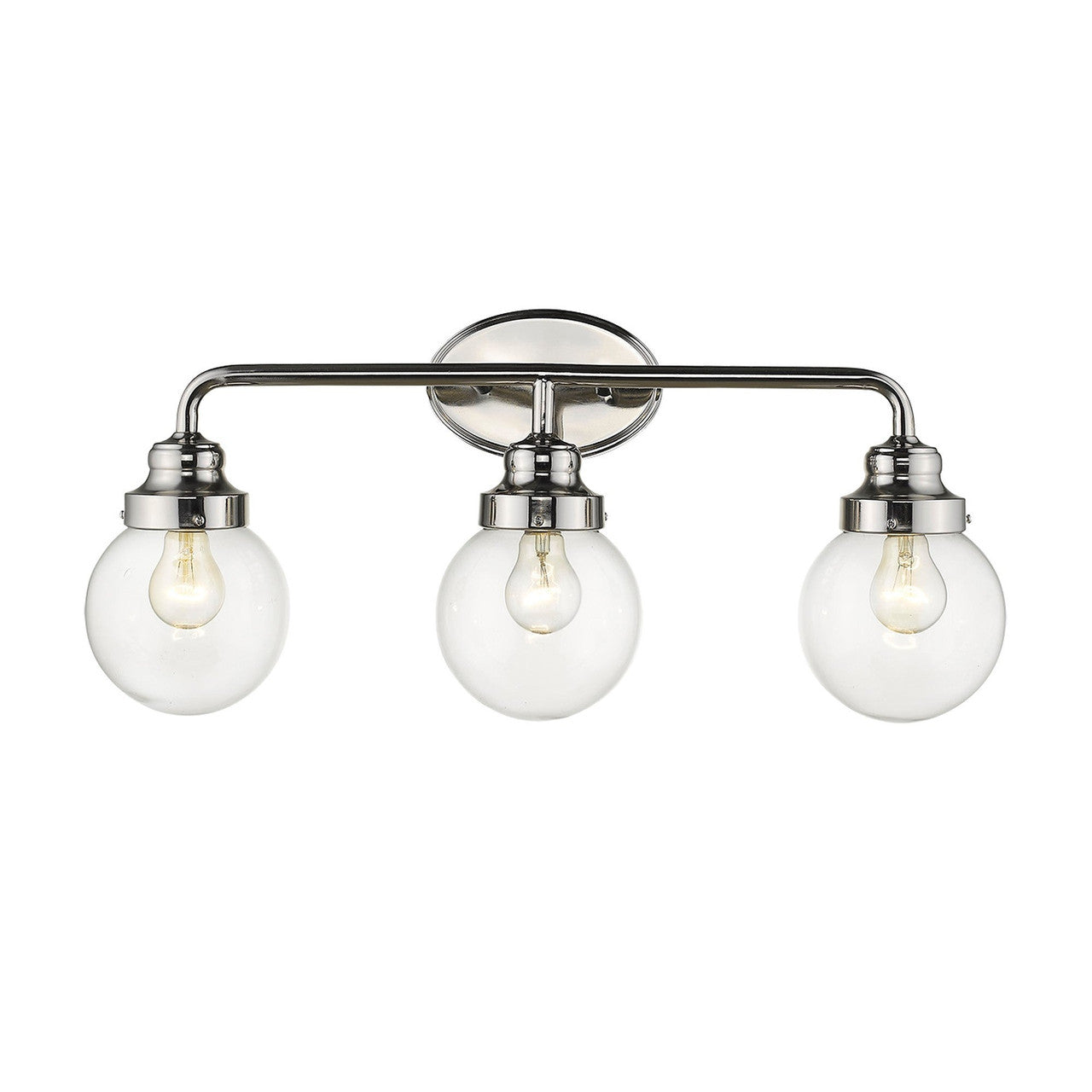 Acclaim Lighting Portsmith 3-Light Polished Nickel Vanity in Polished Nickel IN41226PN