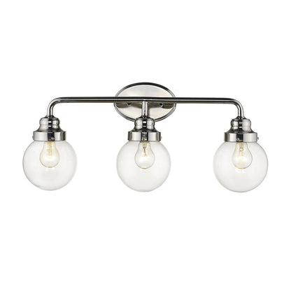 Acclaim Lighting Portsmith 3-Light Polished Nickel Vanity in Polished Nickel IN41226PN