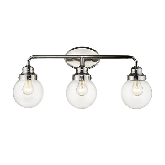 Acclaim Lighting Portsmith 3-Light Polished Nickel Vanity in Polished Nickel IN41226PN