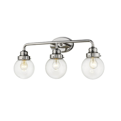 Acclaim Lighting Portsmith 3-Light Polished Nickel Vanity in Polished Nickel IN41226PN