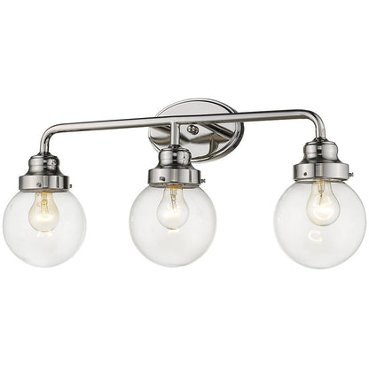 Acclaim Lighting Portsmith 3-Light Polished Nickel Vanity in Polished Nickel IN41226PN