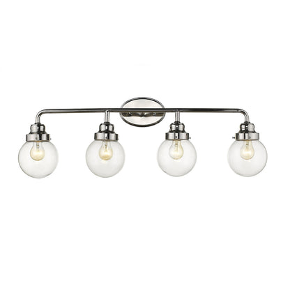 Acclaim Lighting Portsmith 4-Light Polished Nickel Vanity in Polished Nickel IN41227PN