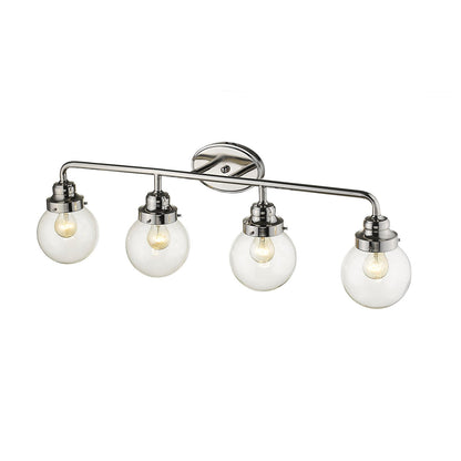 Acclaim Lighting Portsmith 4-Light Polished Nickel Vanity in Polished Nickel IN41227PN