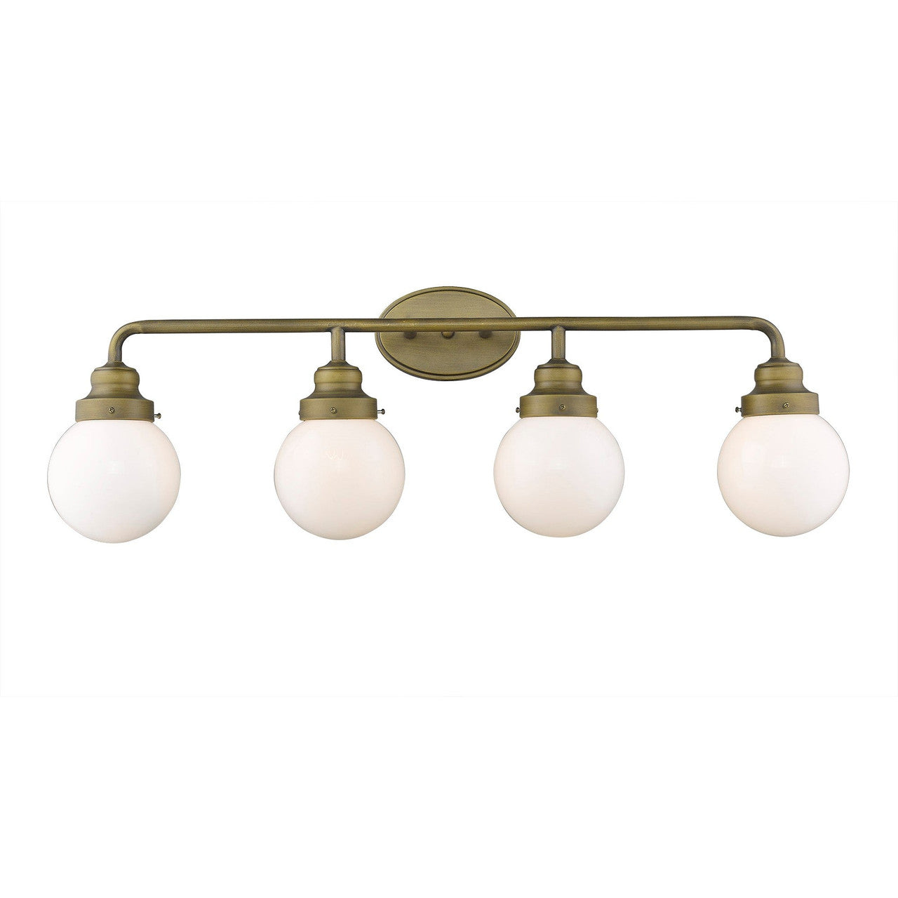 Acclaim Lighting Portsmith 4-Light Raw Brass Vanity in Raw Brass IN41227RB