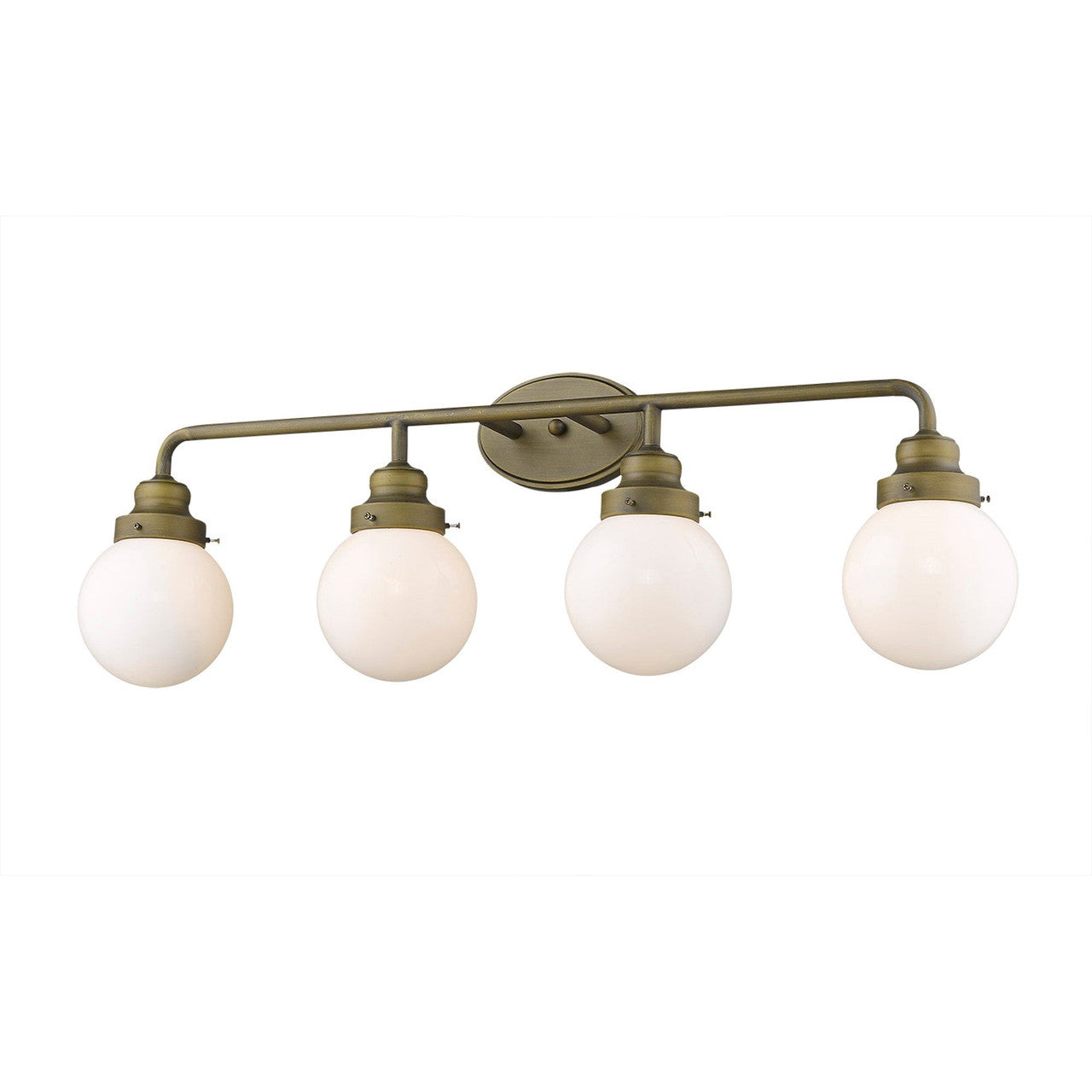 Acclaim Lighting Portsmith 4-Light Raw Brass Vanity in Raw Brass IN41227RB