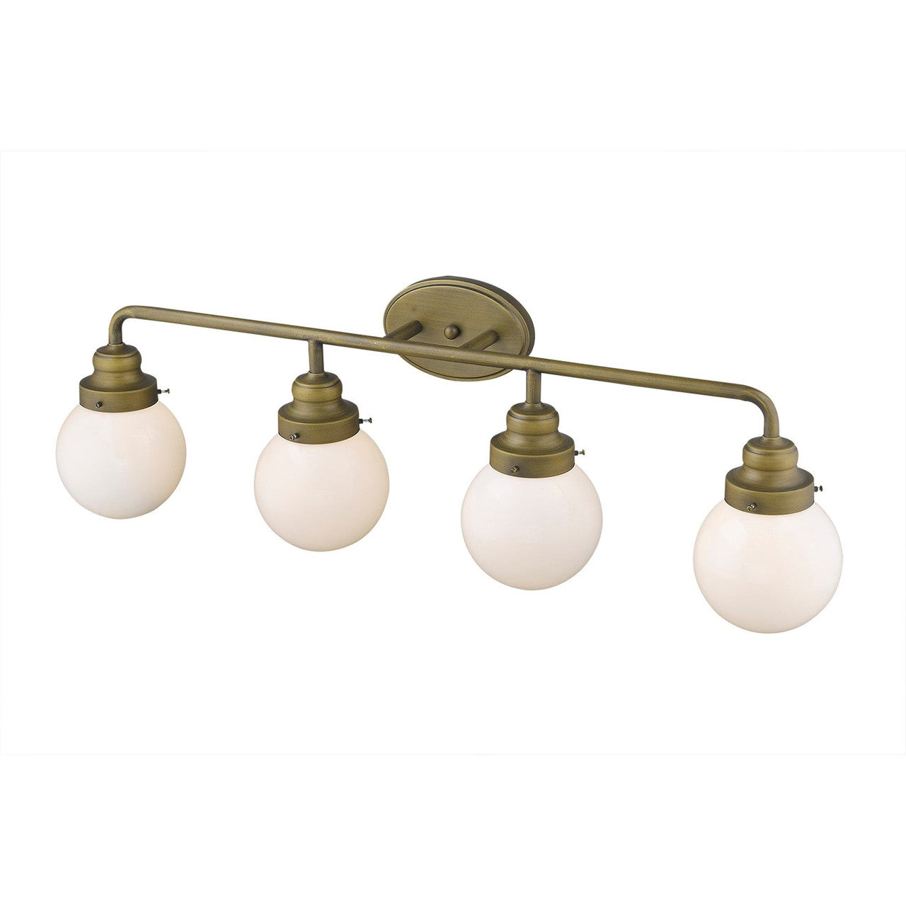 Acclaim Lighting Portsmith 4-Light Raw Brass Vanity in Raw Brass IN41227RB