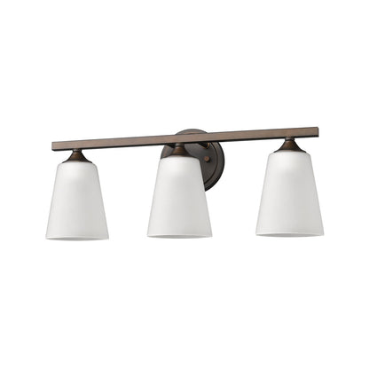 Acclaim Lighting Zoey 3-Light Oil-Rubbed Bronze Vanity Lights With Frosted Glass Shades in Oil Rubbed Bronze IN41267ORB