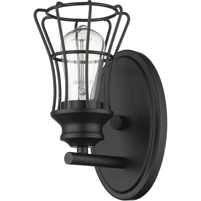 Acclaim Lighting Piers 1-Light Matte Black Sconce in Matte Black IN41280BK