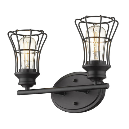 Acclaim Lighting Piers 2-Light Matte Black Vanity in Matte Black IN41281BK