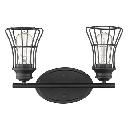 Acclaim Lighting Piers 2-Light Matte Black Vanity in Matte Black IN41281BK