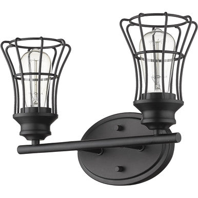 Acclaim Lighting Piers 2-Light Matte Black Vanity in Matte Black IN41281BK