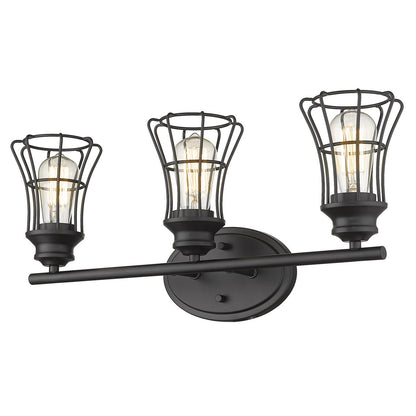 Acclaim Lighting Piers 3-Light Matte Black Vanity in Matte Black IN41282BK