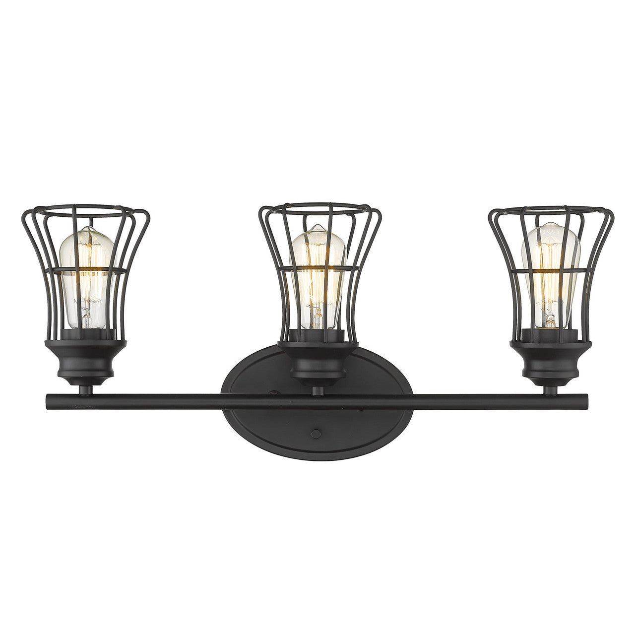 Acclaim Lighting Piers 3-Light Matte Black Vanity in Matte Black IN41282BK