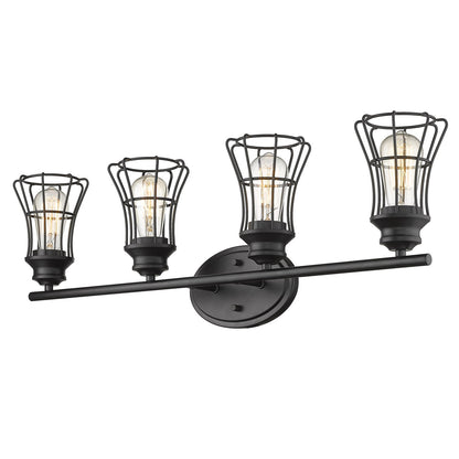 Acclaim Lighting Piers 4-Light Matte Black Vanity in Matte Black IN41283BK