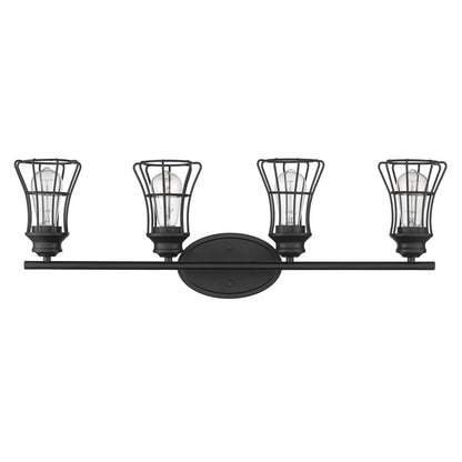 Acclaim Lighting Piers 4-Light Matte Black Vanity in Matte Black IN41283BK