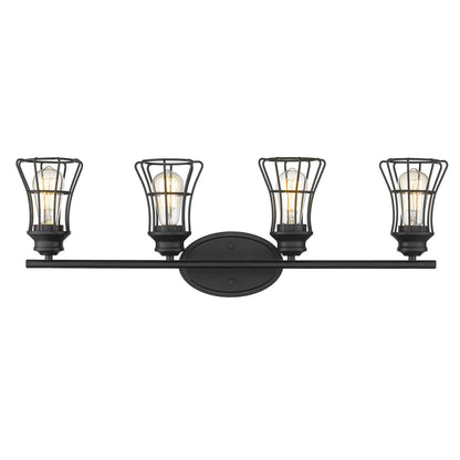 Acclaim Lighting Piers 4-Light Matte Black Vanity in Matte Black IN41283BK