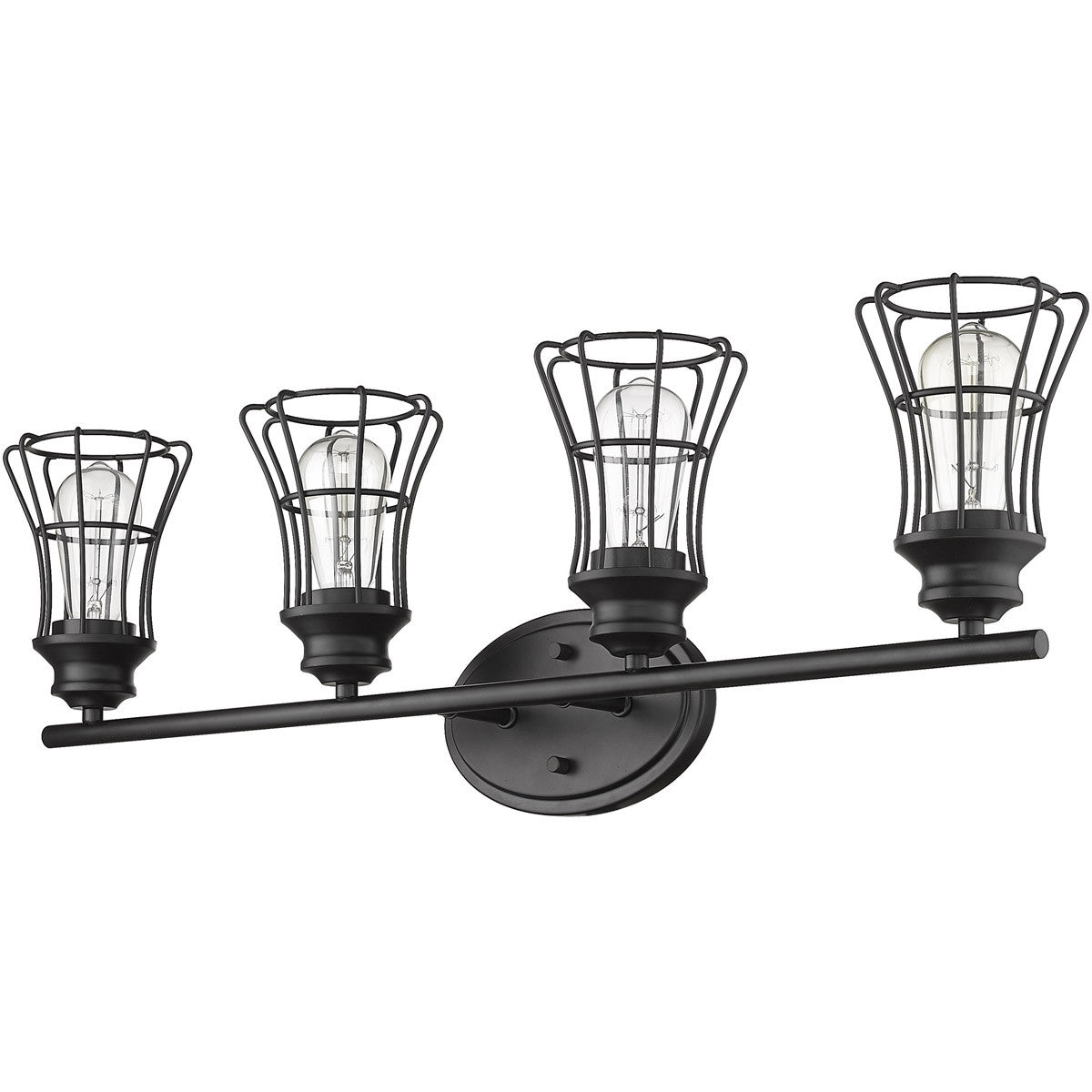 Acclaim Lighting Piers 4-Light Matte Black Vanity in Matte Black IN41283BK