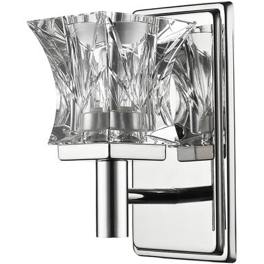 Acclaim Lighting Arabella 1-Light Polished Nickel Sconce With Pressed Crystal Shade in Polished Nickel IN41295PN