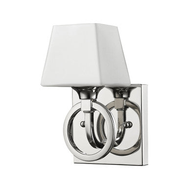 Acclaim Lighting Josephine 1-Light Polished Nickel Sconce With Etched Glass Shade in Polished Nickel IN41300PN