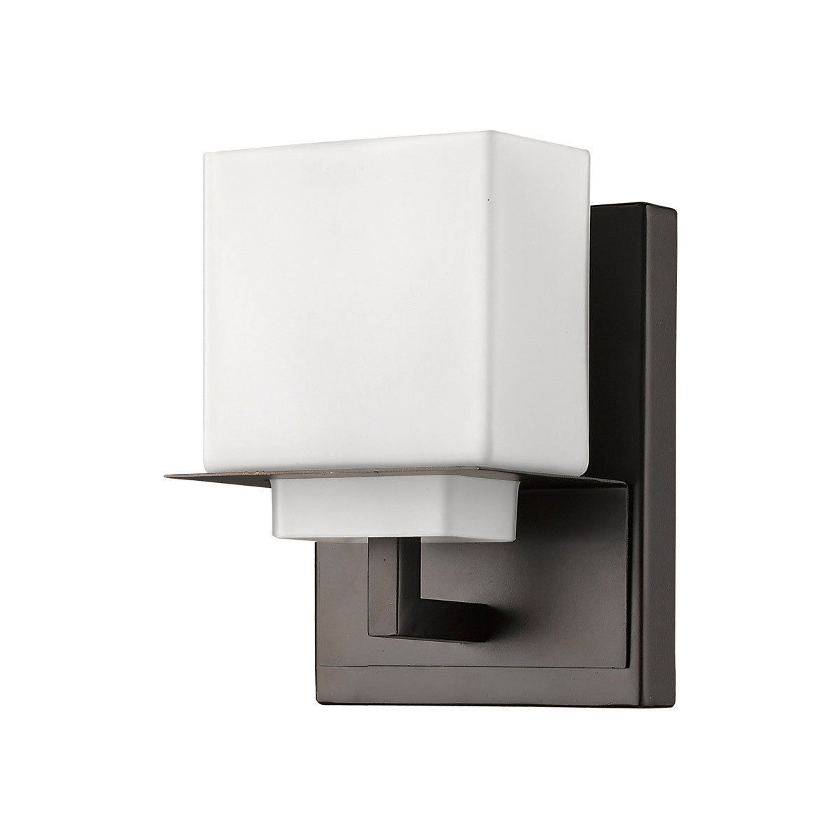 Acclaim Lighting Rampart 1-Light Oil-Rubbed Bronze Sconce With Etched Glass Shade in Oil Rubbed Bronze IN41330ORB