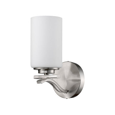 Acclaim Lighting Poydras 1-Light Satin Nickel Sconce With Etched Glass Shade in Satin Nickel IN41335SN