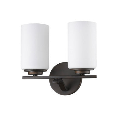 Acclaim Lighting Poydras 2-Light Oil-Rubbed Bronze Vanity Light With Etched Glass Shades in Oil Rubbed Bronze IN41336ORB