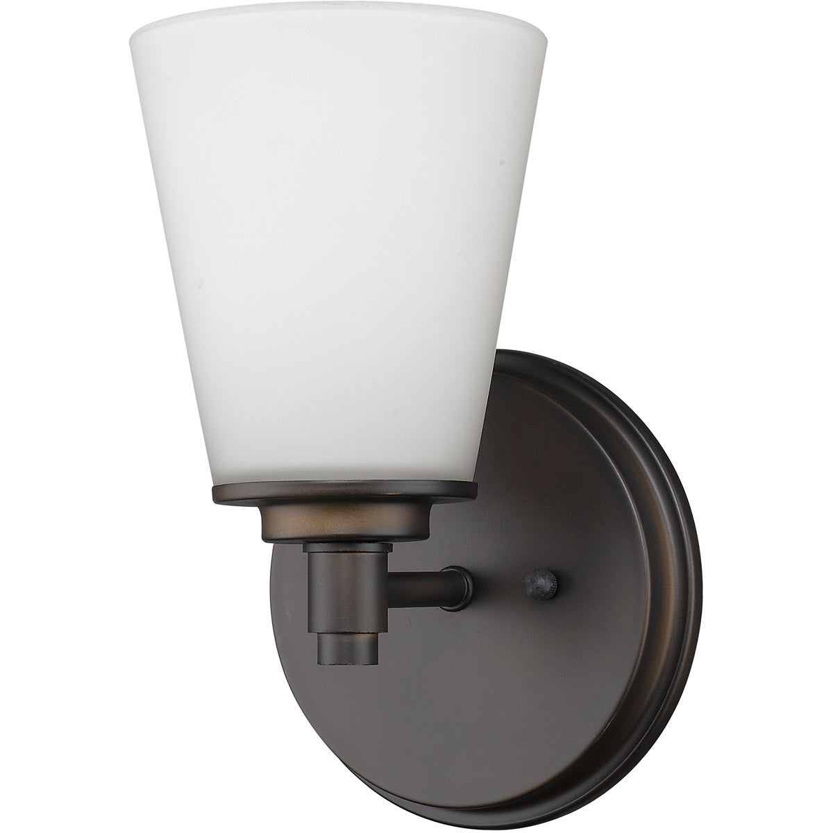 Acclaim Lighting Conti 1-Light Oil-Rubbed Bronze Sconce With Etched Glass Shade in Oil Rubbed Bronze IN41340ORB