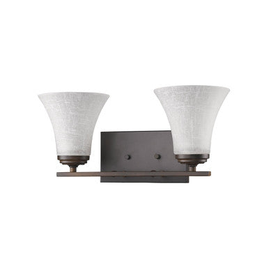 Acclaim Lighting Union 2-Light Oil-Rubbed Bronze Vanity Light With Frosted Glass Shades in Oil Rubbed Bronze IN41381ORB