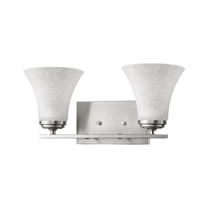 Acclaim Lighting Union 2-Light Satin Nickel Vanity Light With Frosted Glass Shades in Satin Nickel IN41381SN