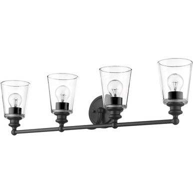 Acclaim Lighting Ceil 4-Light Matte Black Vanity in Matte Black IN41403BK