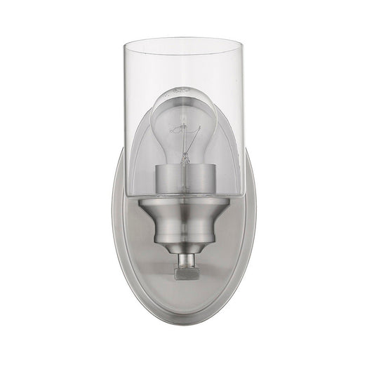 Acclaim Lighting Gemma 1-Light Satin Nickel Sconce in Satin Nickel IN41450SN