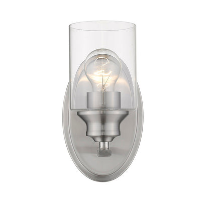 Acclaim Lighting Gemma 1-Light Satin Nickel Sconce in Satin Nickel IN41450SN