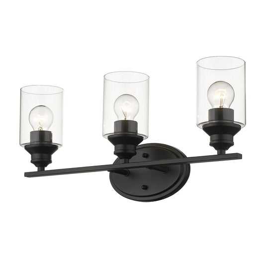 Acclaim Lighting Gemma 3-Light Matte Black Vanity in Matte Black IN41452BK