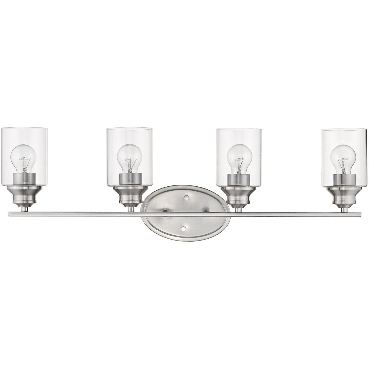 Acclaim Lighting Gemma 4-Light Satin Nickel Vanity in Satin Nickel IN41453SN