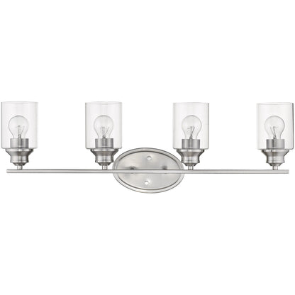 Acclaim Lighting Gemma 4-Light Satin Nickel Vanity in Satin Nickel IN41453SN