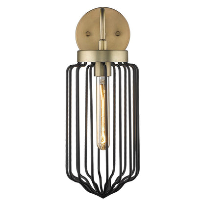 Acclaim Lighting Reece 1-Light Aged Brass Sconce in Aged Brass IN41503AB